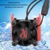 Dilwe RC Cooling Fan, 540/545/550 Aluminum Alloy Motor Heat Sink Radiator Compatible with 1/10 RC Model Car(Red) Car Model Accessory view 4