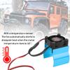 Dilwe RC Cooling Fan, 540/545/550 Aluminum Alloy Motor Heat Sink Radiator Compatible with 1/10 RC Model Car(Blue) Car Model Accessory view 3