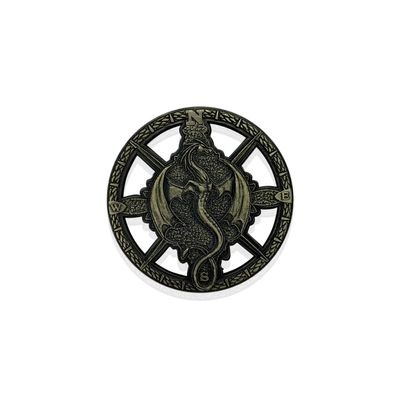 Metal Dragon Compass 45mm RPG Adventure Compass by Norse Foundry