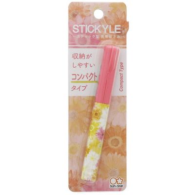 Sun-Star Stationery S3718948 Scissors, Sticky, Compact, Happy Fleur Gerbera