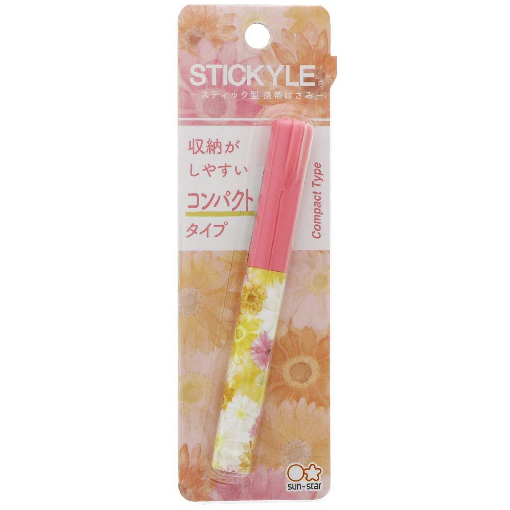 Sun-Star Stationery S3718948 Scissors, Sticky, Compact, Happy Fleur Gerbera