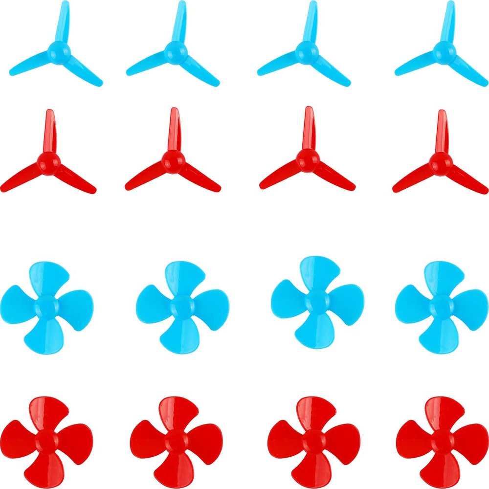 BAENRCY 40pcs 2mm Shaft Propeller with 4 Vanes and 3 Vanes,40mm and 80mm Fan Leaves RC Boat Propeller for DIY Science
