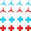 BAENRCY 40pcs 2mm Shaft Propeller with 4 Vanes and 3 Vanes,40mm and 80mm Fan Leaves RC Boat Propeller for DIY Science view 1