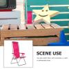 STOBOK 2PCS Miniature Folding Beach Chairs Mini Dolls House Furniture Plastic Beach Lounge Chairs Dollhouse Furniture Accessories view 2