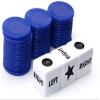 Befantasway Right Left Center Dice Game Set with 3 Dices& 36 Chips - Blue view 2