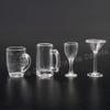 Odoria Dollhouse Drinking Glasses Miniature: 1/12 Scale Wine Cocktail Glass for Kitchen Bar - Mini Beer Mug Stein Highball Glass Clear 4Pcs view 2