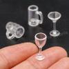 Odoria Dollhouse Drinking Glasses Miniature: 1/12 Scale Wine Cocktail Glass for Kitchen Bar - Mini Beer Mug Stein Highball Glass Clear 4Pcs view 3