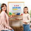70 PCS Magnetic Ten Frames - Math Manipulatives for Elementary Classroom & Kindergarten - 4 Ten Frames & 44 Math Counters for Kids, Math Games for Kindergarten - Jumbo Magnetic Ten Frame Set view 2