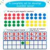 70 PCS Magnetic Ten Frames - Math Manipulatives for Elementary Classroom & Kindergarten - 4 Ten Frames & 44 Math Counters for Kids, Math Games for Kindergarten - Jumbo Magnetic Ten Frame Set view 3