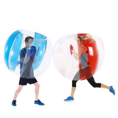 2 Pack Inflatable Bumper Balls for Adults (4ft/1.2m) Giant Sumo Balls Body Bumpers Balls Buddy Zorb Ball Outdoor Toys for Kids Yard Human Bubble Ball Hamster Ball(Red+Blue, 48inch)