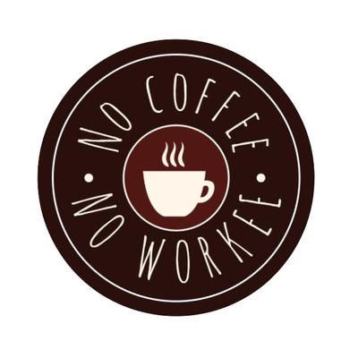 No Coffee No Workee Tag Labels 2" Round Sticker Labels, No Coffee No Workee Stickers Set of 20 Party Favor Sticker Labels, Classroom Candy Bags, Mason Jar Stickers, Gift Labels