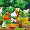 PicassoTiles 7pc Magnetic Animal Action Figure Set for Magnet Building Block Educational STEM Learning Kit Construction Toy Pretend Playset Child Brain Development HandEye Coordination Training PTA07 view 2