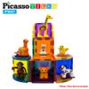 PicassoTiles 7pc Magnetic Animal Action Figure Set for Magnet Building Block Educational STEM Learning Kit Construction Toy Pretend Playset Child Brain Development HandEye Coordination Training PTA07 view 3