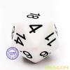 Bescon Jumbo D20 38MM, Big Size 20 Sides Dice Solid White, Big 20 Faces Cube 1.5 inch view 2