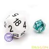 Bescon Jumbo D20 38MM, Big Size 20 Sides Dice Solid White, Big 20 Faces Cube 1.5 inch view 3