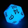 Bescon Jumbo Glowing D20 38MM, Big Size 20 Sides Dice Iced Blue Glow in Dark, Big 20 Faces Cube 1.5 inch view 1