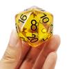 Bescon Amber Jumbo D20 38MM, Big Size 20 Sides Dice, Big 20 Faces Cube 1.5 inch view 1