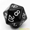 Bescon Jumbo D20 38MM, Big Size 20 Sides Dice Solid Black, Big 20 Faces Cube 1.5 inch view 2