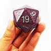 Bescon Glitter Jumbo D20 38MM, Big Size 20 Sides Dice Glitter Purple, Big 20 Faces Cube 1.5 inch view 1