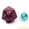 Bescon Glitter Jumbo D20 38MM, Big Size 20 Sides Dice Glitter Purple, Big 20 Faces Cube 1.5 inch view 3