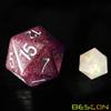 Bescon Glitter Jumbo D20 38MM, Big Size 20 Sides Dice Glitter Purple, Big 20 Faces Cube 1.5 inch view 4