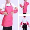 PENTA ANGEL Small Apron with Pocket 2Pcs Rose Red Blue Adjustable Fabric Boys Girls Children Kitchen Chef Artist Bib Aprons for Cooking Baking Art Painting School Craft view 4