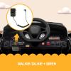 Uenjoy 12V Kids Police Ride On Car SUV Battery Operated Electric Cars w/ 2.4G Remote Control, LED Siren Flashing Light, Music& Horn Intercom, Bumper Guard, Openable Doors, AUX, USB Port, Black view 3