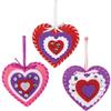 Baker Ross AT355 Heart Ornament Sewing Kits - Pack of 3, Creative Art and Craft Supplies for Kids to Make and Decorate view 4
