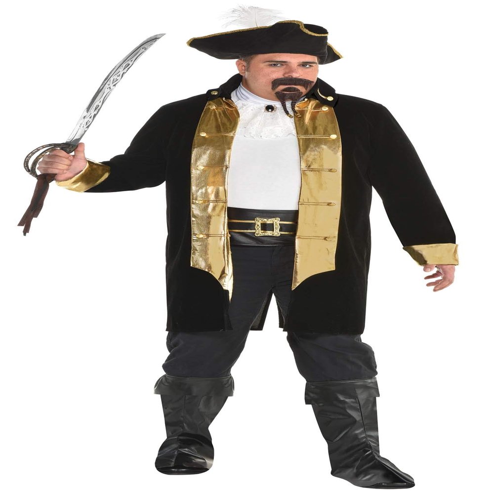 Amscan 8402235 Treasure Captain Pirate Costume Set - Double Extra Large Size