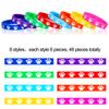 Gejoy 48 Pcs Paw Print Rubber Bracelets Multicolor Dog Paw Print Silicone Wristband for Birthday Party Supplies Dog Party Favors, 8 Colors view 3