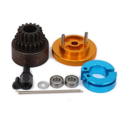 16T-21T Two Speed Clutch Set Bell Shoes Springs Flywheel Bearing for 1/10 RC Car (Yellow)
