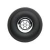 DU-BRO RC Airplane Wheels, 69.85 mm Diameter - Low Bounce RC Wheel for Airplane RC Plane Kit, with 6-Spoke Chrome Wheel Hub, RC Plane Tires for Grass and Paved Runways, Available in 8 Wheel Sizes view 1
