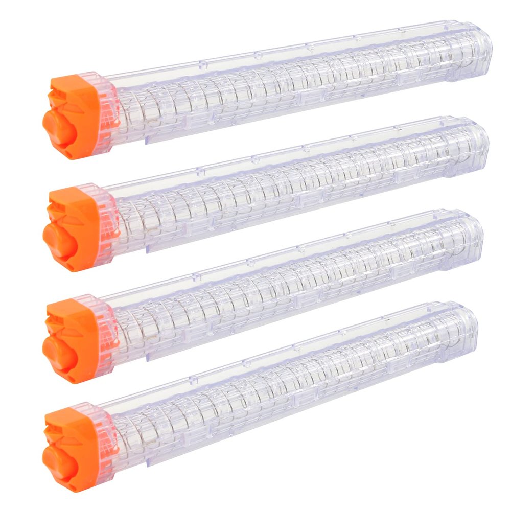 BOROLA 4Pcs Replacement Reload Clip 12-Round Refill Magazine Reload Clip Compatible for Nerf Rival Apollo XV-700 Rival Zeue XV-1200 (Clear)