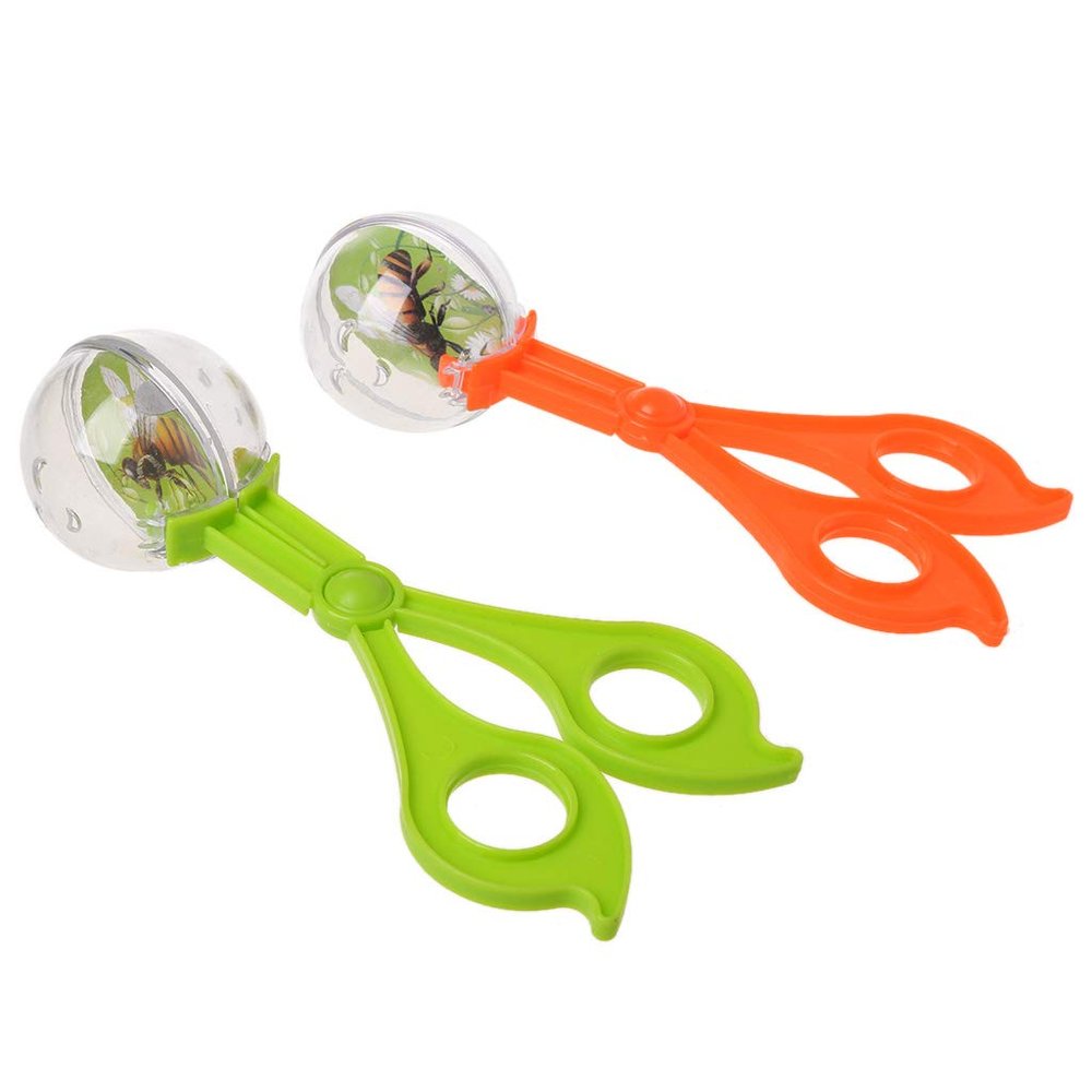 Plastic Bug Insect Catcher Scissors Tongs Tweezers For Kids Children Toy Handy