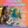 12 Standing Stuffed Animals for Boys & Girls, Safari Baby Shower Decorations, Soft Plush, Nursery Dcor, Huggable Soft Toys, Realistic Features, Elephant, Lion, Wolf, Rhino & More (Rhino) view 2