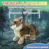 12 Standing Stuffed Animals for Boys & Girls, Safari Baby Shower Decorations, Soft Plush, Nursery Dcor, Huggable Soft Toys, Realistic Features, Elephant, Lion, Wolf, Rhino & More (Wolf) view 3
