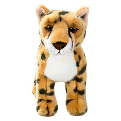 12 Standing Stuffed Animals for Boys & Girls, Safari Baby Shower Decorations, Soft Plush, Nursery Dcor, Huggable Soft Toys, Realistic Features, Elephant, Lion, Wolf, Rhino & More (Cheetah)