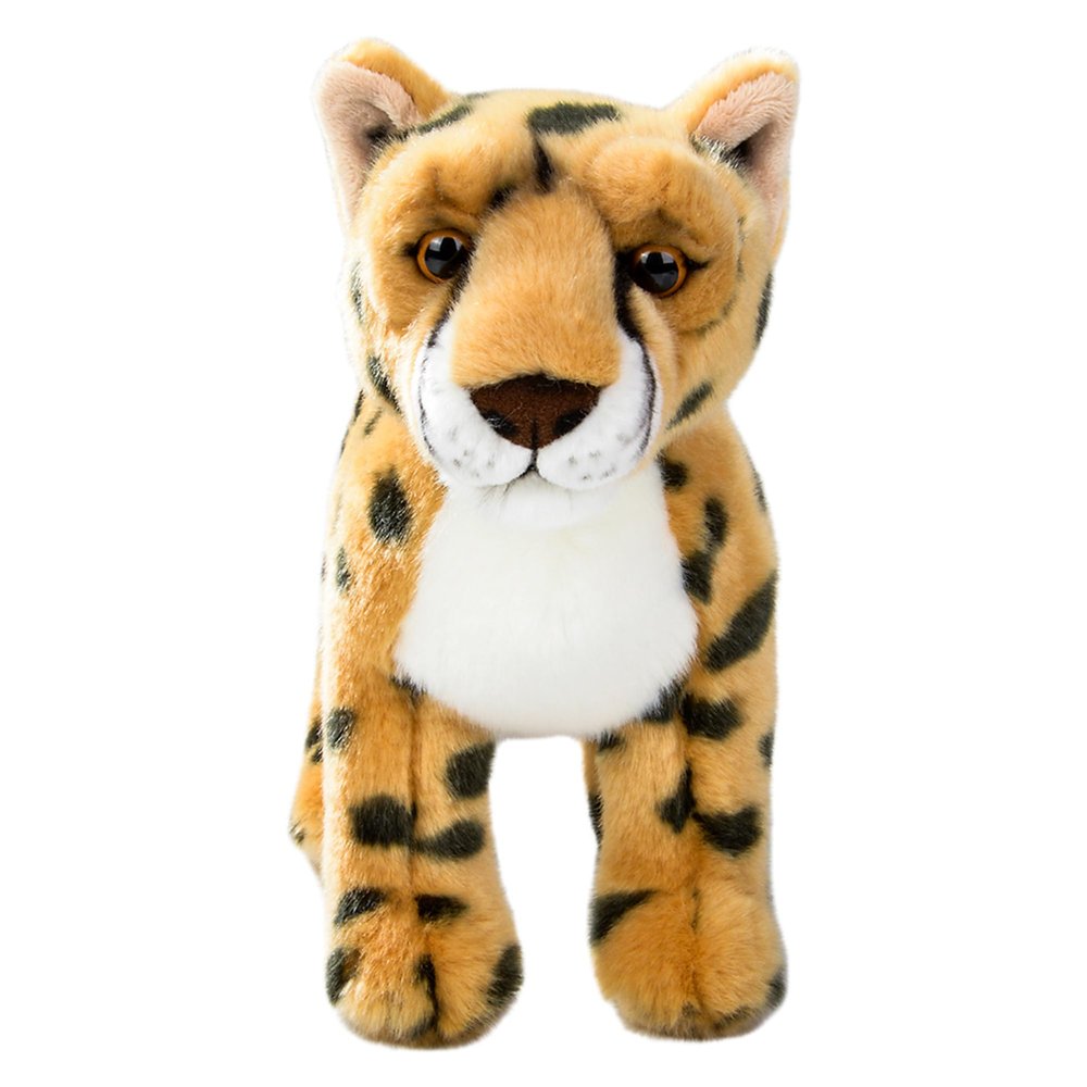 12 Standing Stuffed Animals for Boys & Girls, Safari Baby Shower Decorations, Soft Plush, Nursery Dcor, Huggable Soft Toys, Realistic Features, Elephant, Lion, Wolf, Rhino & More (Cheetah)