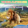 12 Standing Stuffed Animals for Boys & Girls, Safari Baby Shower Decorations, Soft Plush, Nursery Dcor, Huggable Soft Toys, Realistic Features, Elephant, Lion, Wolf, Rhino & More (Lion) view 3