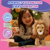 12 Standing Stuffed Animals for Boys & Girls, Safari Baby Shower Decorations, Soft Plush, Nursery Dcor, Huggable Soft Toys, Realistic Features, Elephant, Lion, Wolf, Rhino & More (Lion) view 4
