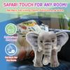 12 Standing Stuffed Animals for Boys & Girls, Safari Baby Shower Decorations, Soft Plush, Nursery Dcor, Huggable Soft Toys, Realistic Features, Elephant, Lion, Wolf, Rhino & More (Elephant) view 4