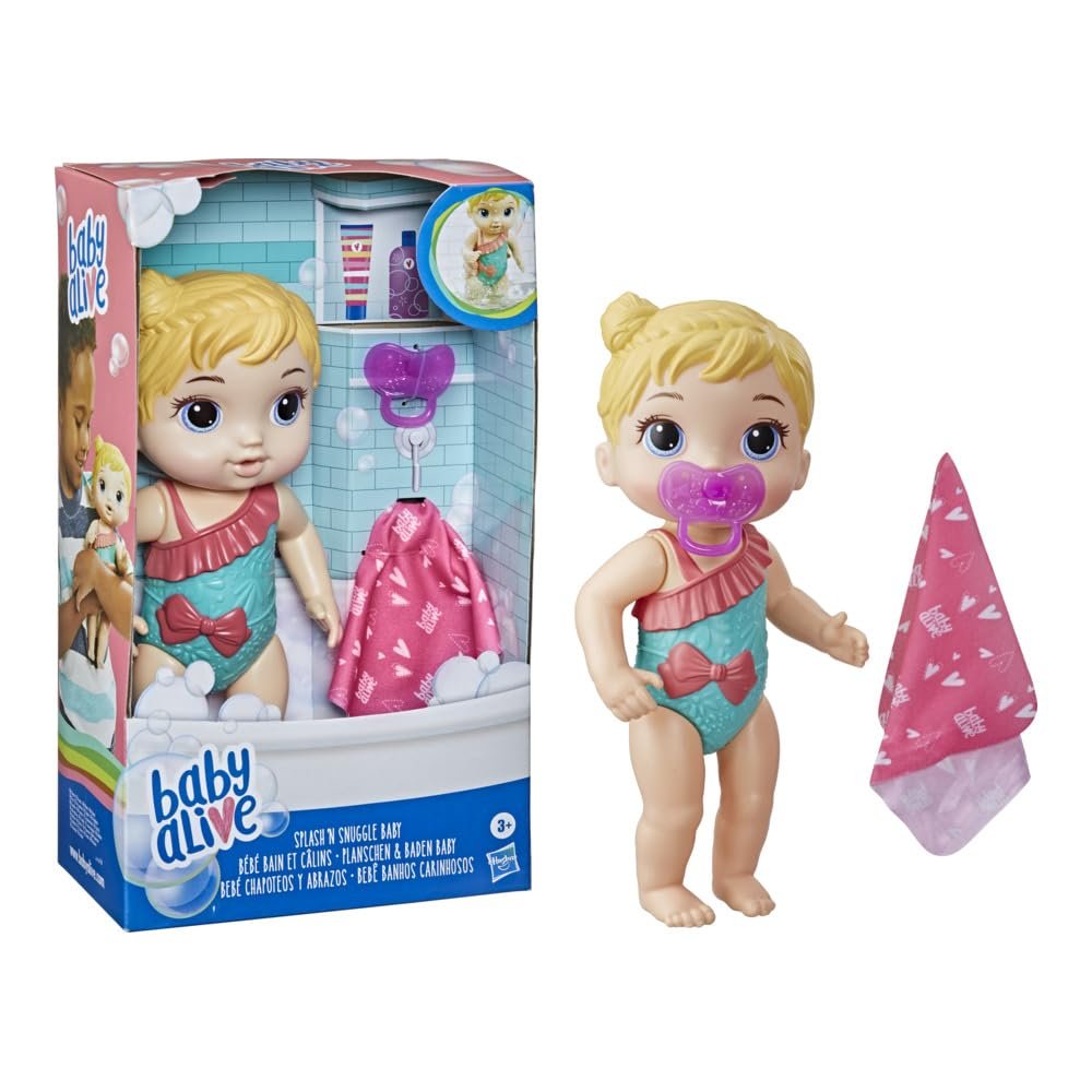 Baby Alive Bath Care Blonde - Doll for Play in and Out of The Water