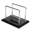 CERROPI Newton Cradle Balance Balls, Newton Pendulum with 7 Balls, Classic Newton Swing Ball, Science Physics Gadget | Desk Toys & Accessories, 70+ Sec Swingtime, Marble Base, Black view 1