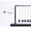 CERROPI Newton Cradle Balance Balls, Newton Pendulum with 7 Balls, Classic Newton Swing Ball, Science Physics Gadget | Desk Toys & Accessories, 70+ Sec Swingtime, Marble Base, Black view 2