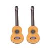 Wooden Mini Guitar Toy Ornament: 2Pcs Toy Guitar Ornaments Musical Instrument Photo Props for Dollhouse Accessories Desktop Music Decoration 2.55 Inch view 1