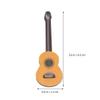 Wooden Mini Guitar Toy Ornament: 2Pcs Toy Guitar Ornaments Musical Instrument Photo Props for Dollhouse Accessories Desktop Music Decoration 2.55 Inch view 3
