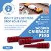 Wood Cribbage Pegs, Pack of 12 Red Pegs for New Set or Replacement Pieces by Woodpeckers view 3