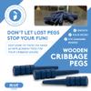 Wood Cribbage Pegs, Pack of 12 Blue Pegs for New Set or Replacement Pieces by Woodpeckers view 3