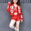 ORANXIN Girls Boys Dance Jazz Hip Hop Costumes Sequins Suits Shorts Sets view 2