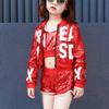 ORANXIN Girls Boys Dance Jazz Hip Hop Costumes Sequins Suits Shorts Sets view 4